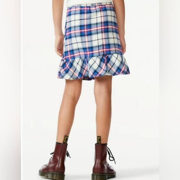NWT Free Assembly Girls Mixed Ruffle Flannel Skirt - Picture 3 of 5